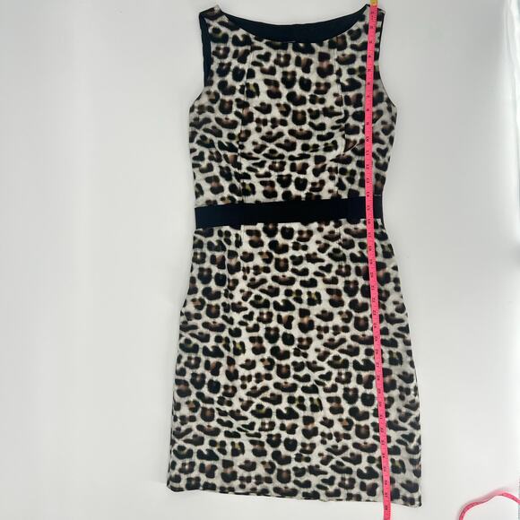 Ann Taylor Leopard Print Sleeveless Dress Size 6 - Picture 6 of 6
